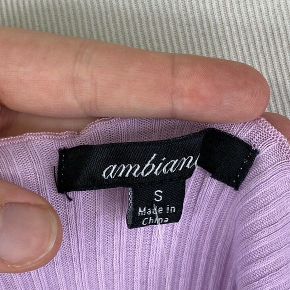 NEW Ambiance Purple Henley Ruffle Dress Size Small - Picture 3 of 4